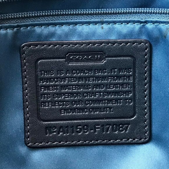 Coach navy blue tote - Picture 4 of 5